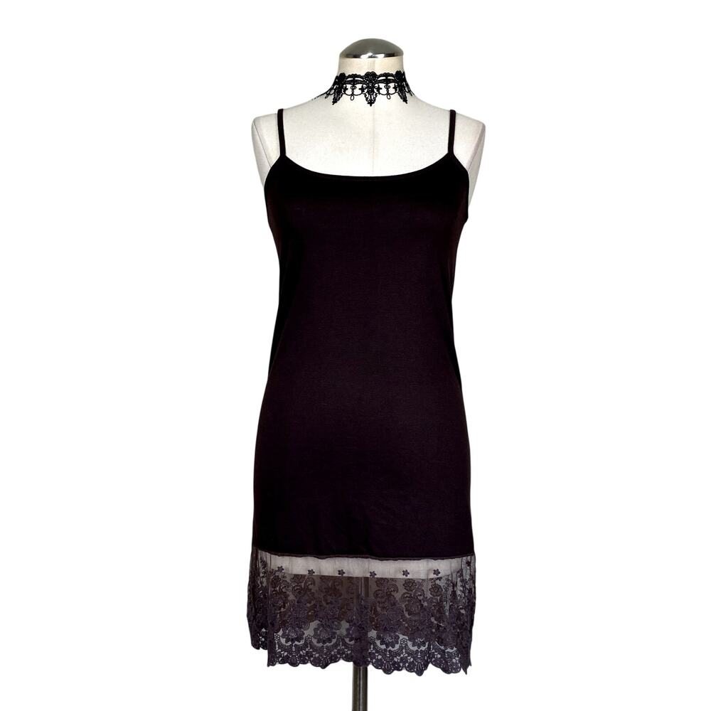 Melody Y2K Brown Lace Fairycore Whimsigoth Boho Grunge Mini Dress Sz S